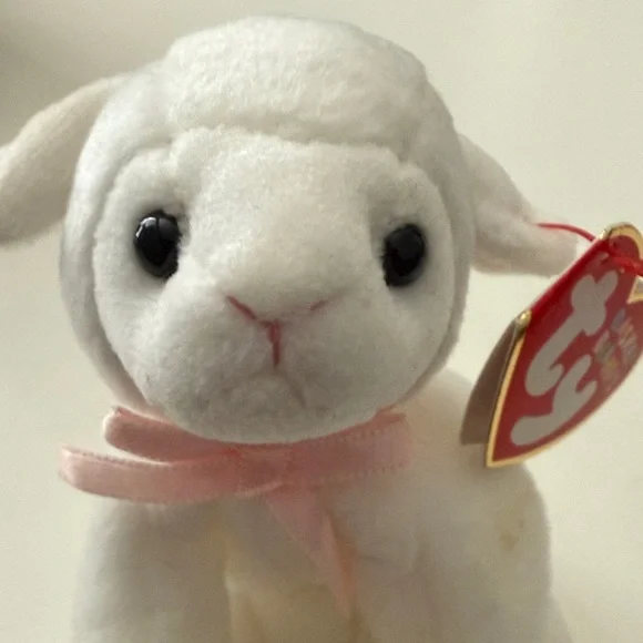 2003 Lullaby the Lamb BASKET Beanie Baby - Picture 2 of 9